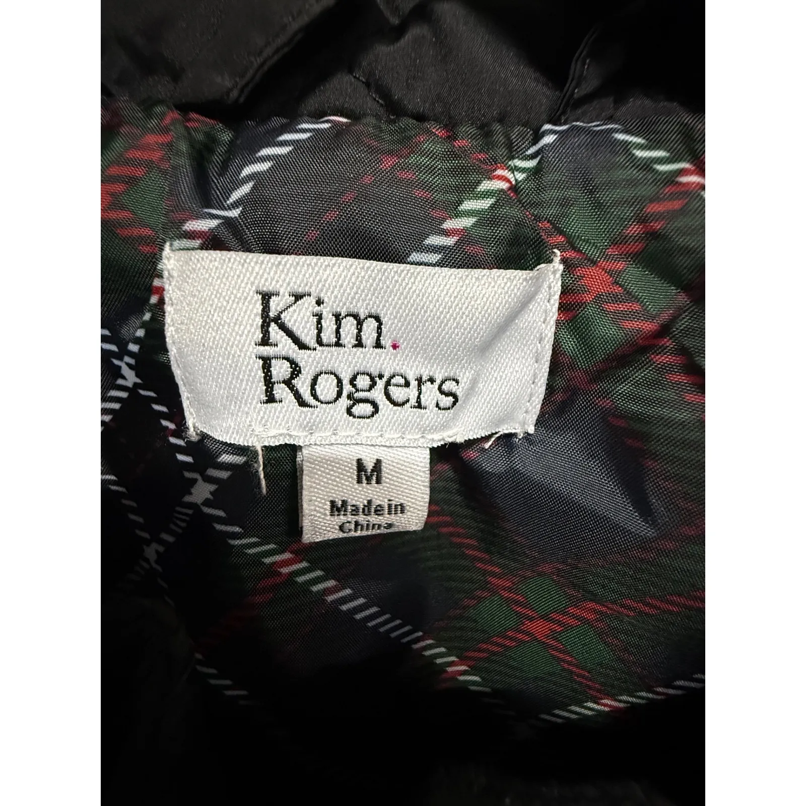 Kim Roger's Solid Black Everyday Quilt Vest Puffer Vest Size Medium - Image 5