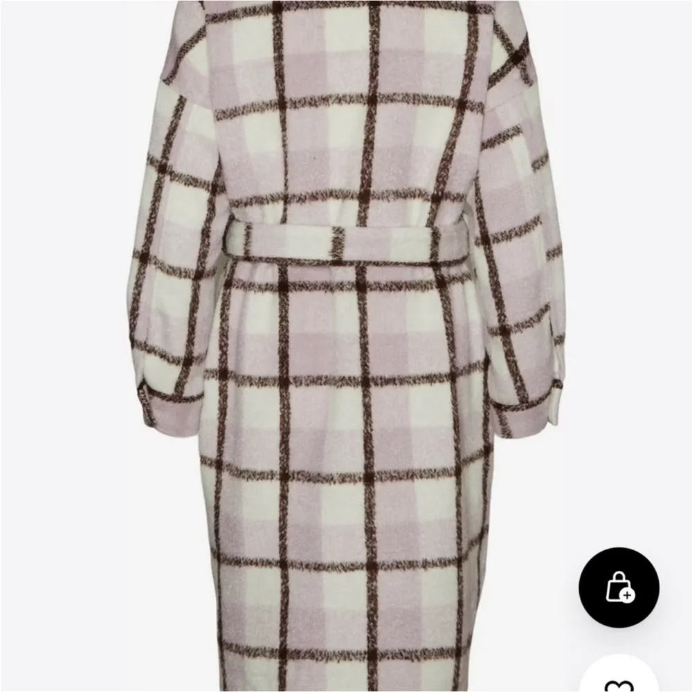 VERO MODA Elsie Long Check Coat Curve Size 22 NWT - Image 10