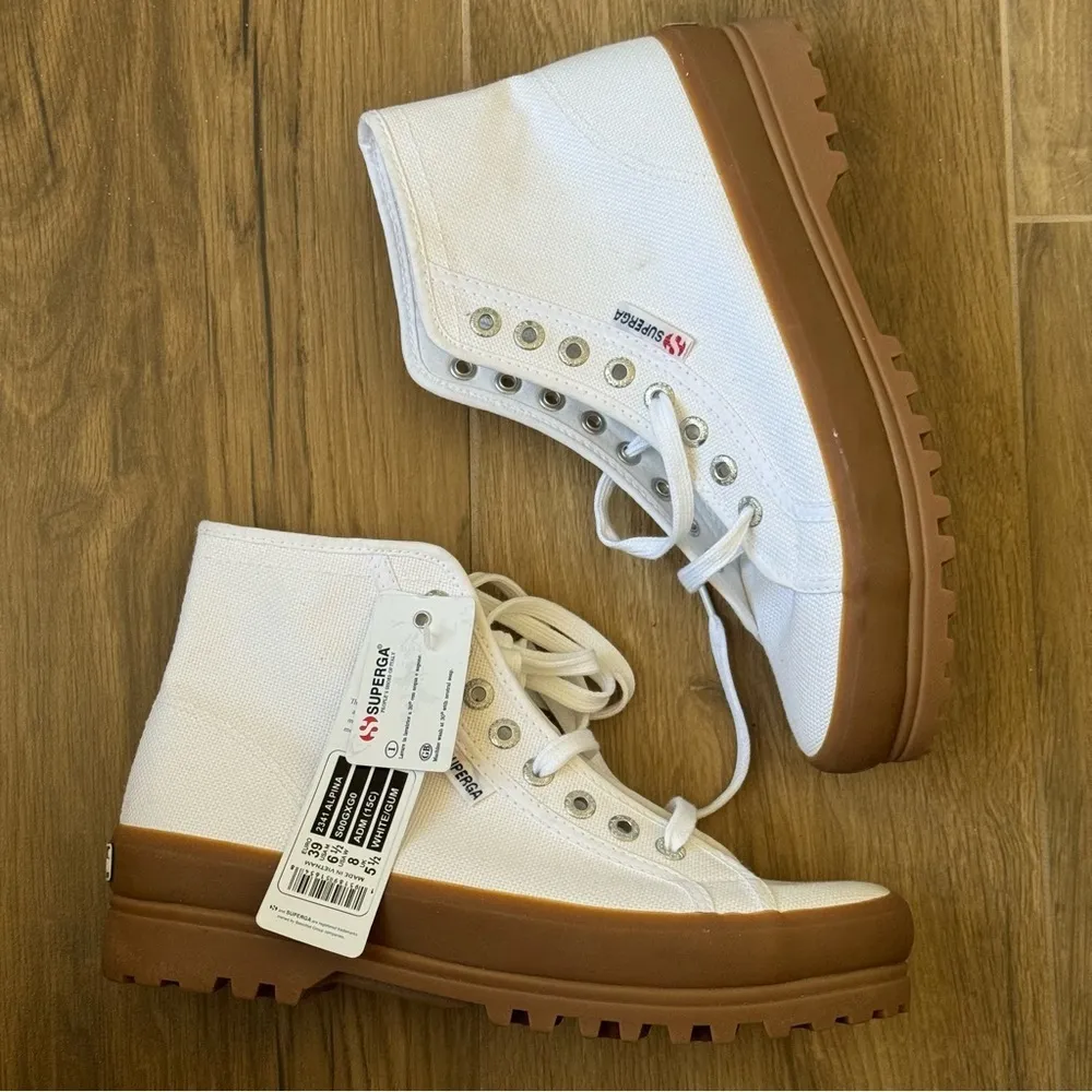 NWT SUPERGA 2341 Alpina White Gum High Top Sneakers - Image 4