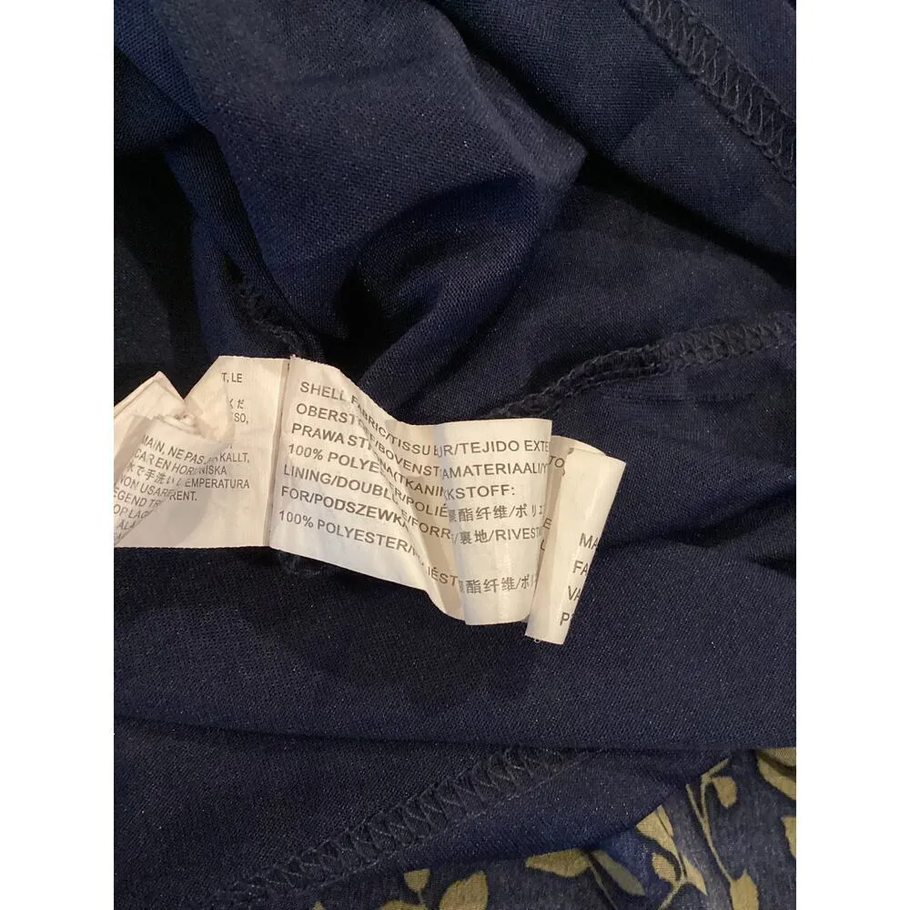 Moon River Strappy Floral Printed Tiered Mini Sleeveless Swing Dress Lined Large - Image 4