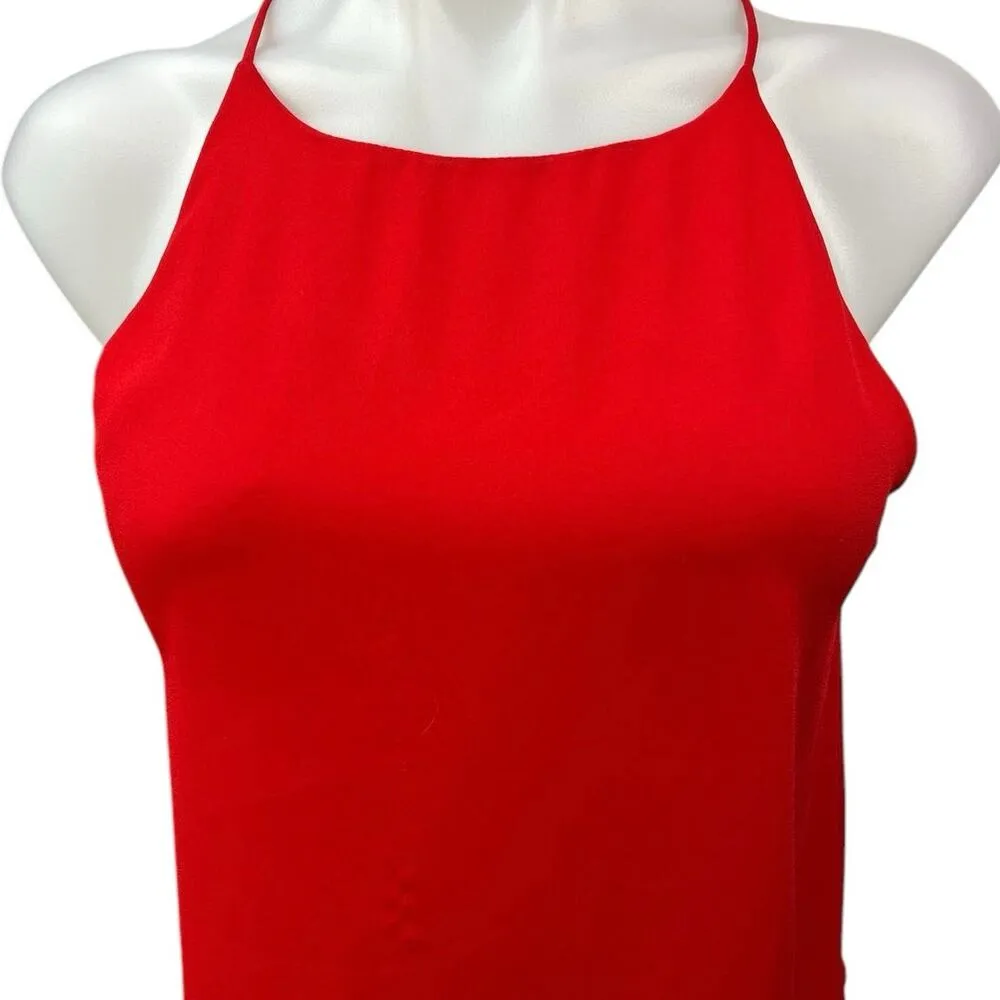 Zara Trafaluc Red Pink Layered Cross Back Lightweight Cami Tank Top Size XS - Image 3