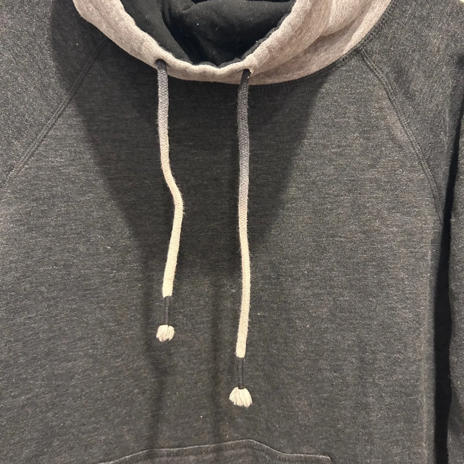 Burtons Snowboards Dark Grey Fox Trot Funnel Neck Hoodie Sweatshirt Women's L - Image 5