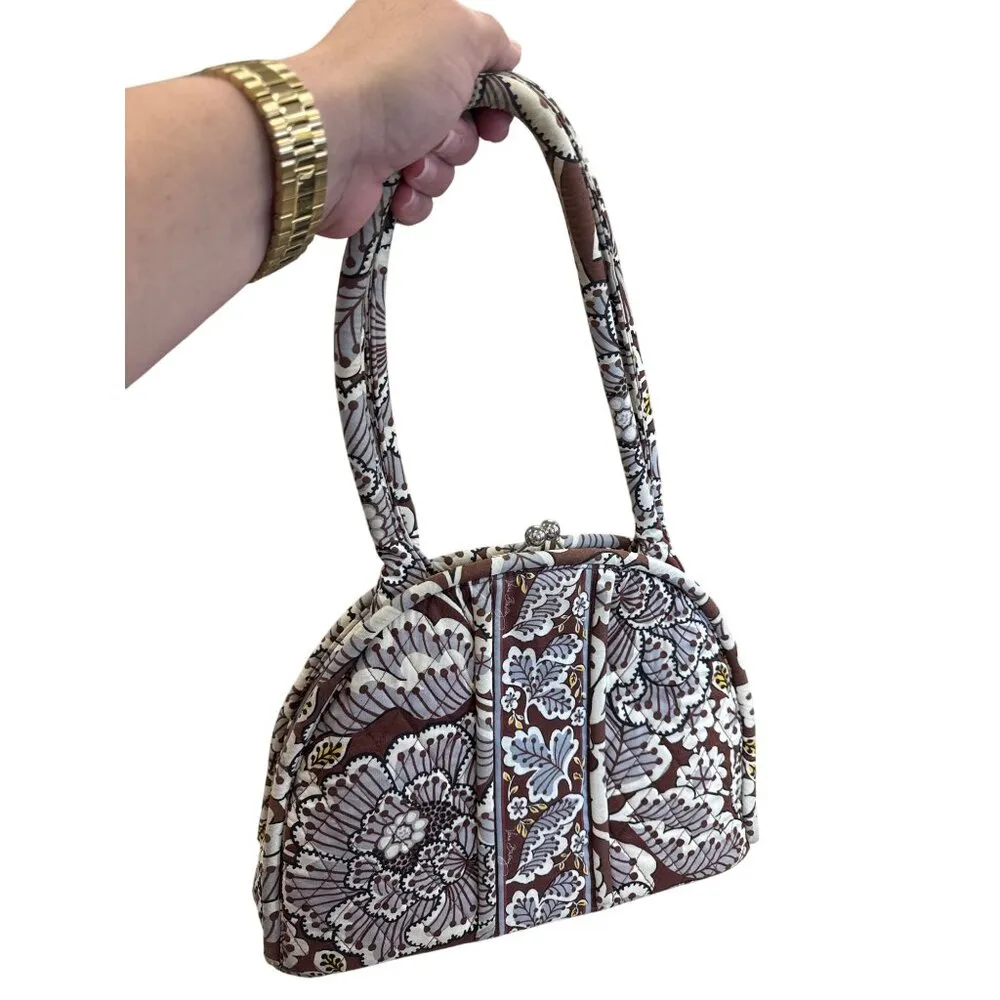 Vera Bradley Floral Kiss Lock Satchel Handbag Medium SKU 8234 - Image 14