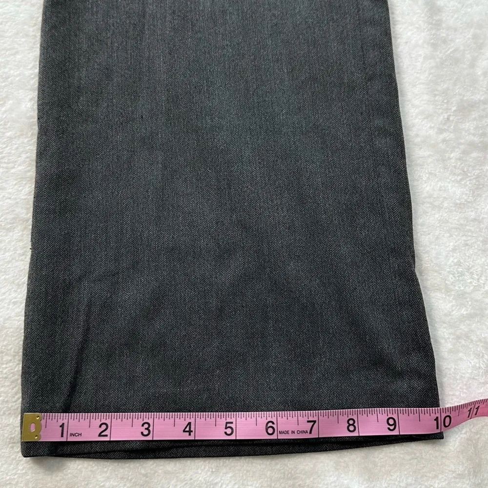 Coldwater Creek Curvy Fit Charcoal Gray Dress Straight-Leg Office Pant - Image 2