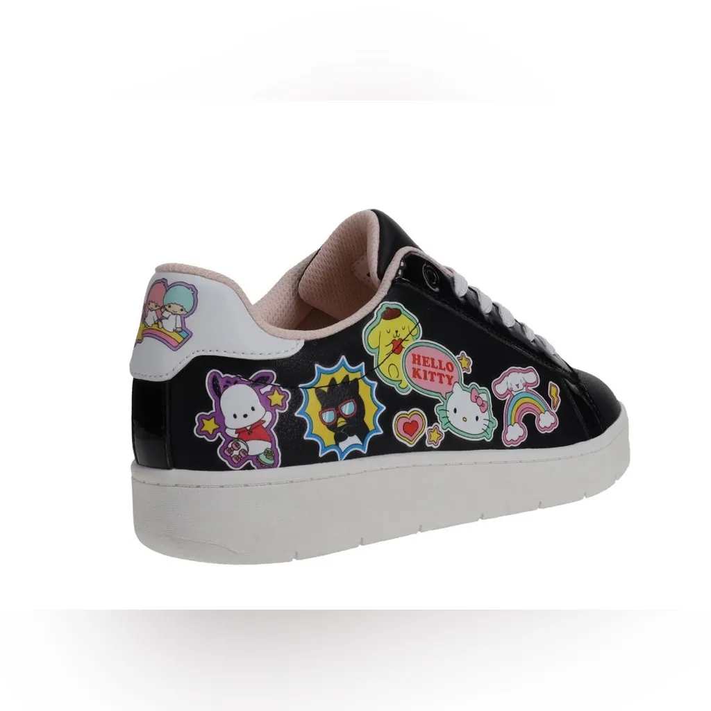 Hello Kitty & Friends By Sanrio Women's Black Casual Court Sneakers size 9 - Image 3