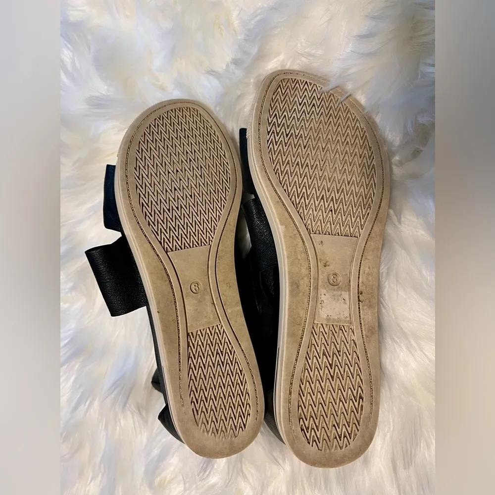 Eileen Fisher  Sport Suede Criss Cross Sandals Banded Wedge Platform Size 8 - Image 5