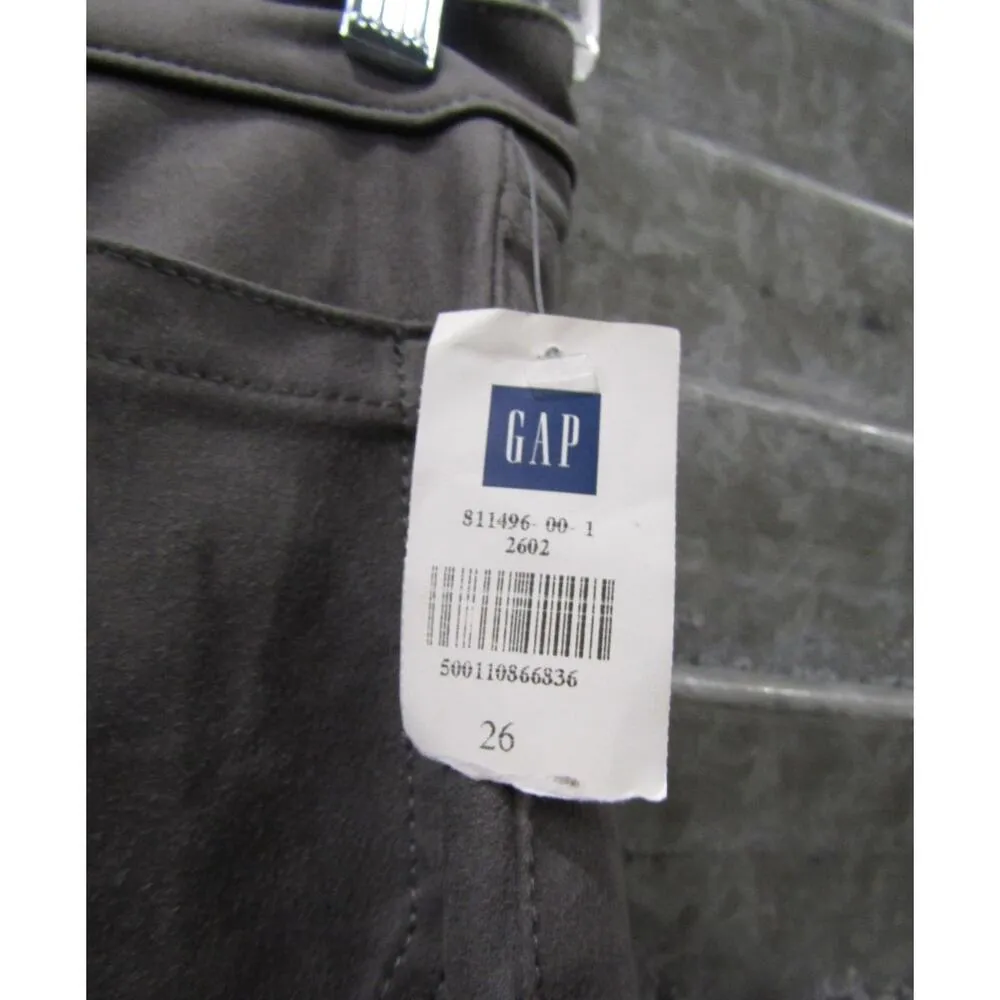 NWT The Gap SZ.26 High Rise Vegan Suede Retro ’70s Flare Jeans Pants Grey Gray - Image 11