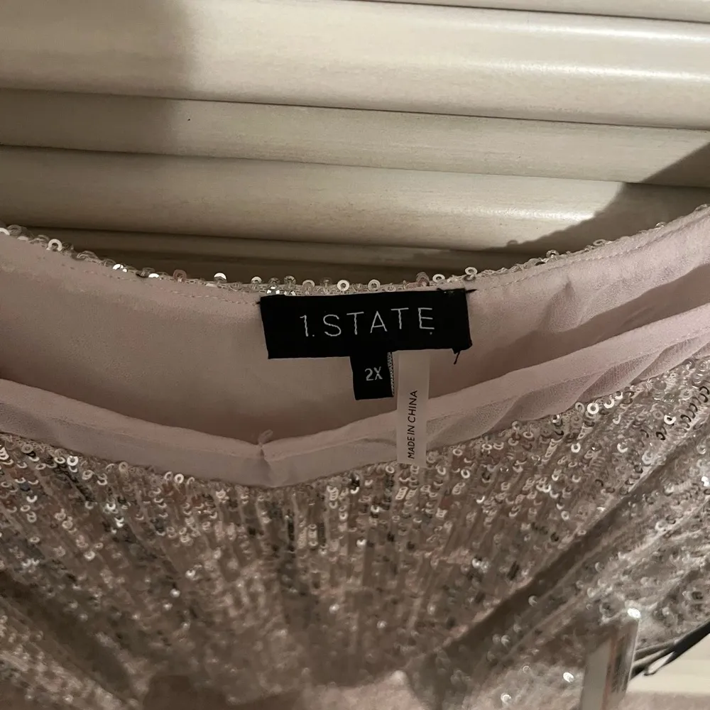 NWT 1. State Midnight Garden Champagne Tank - Image 4