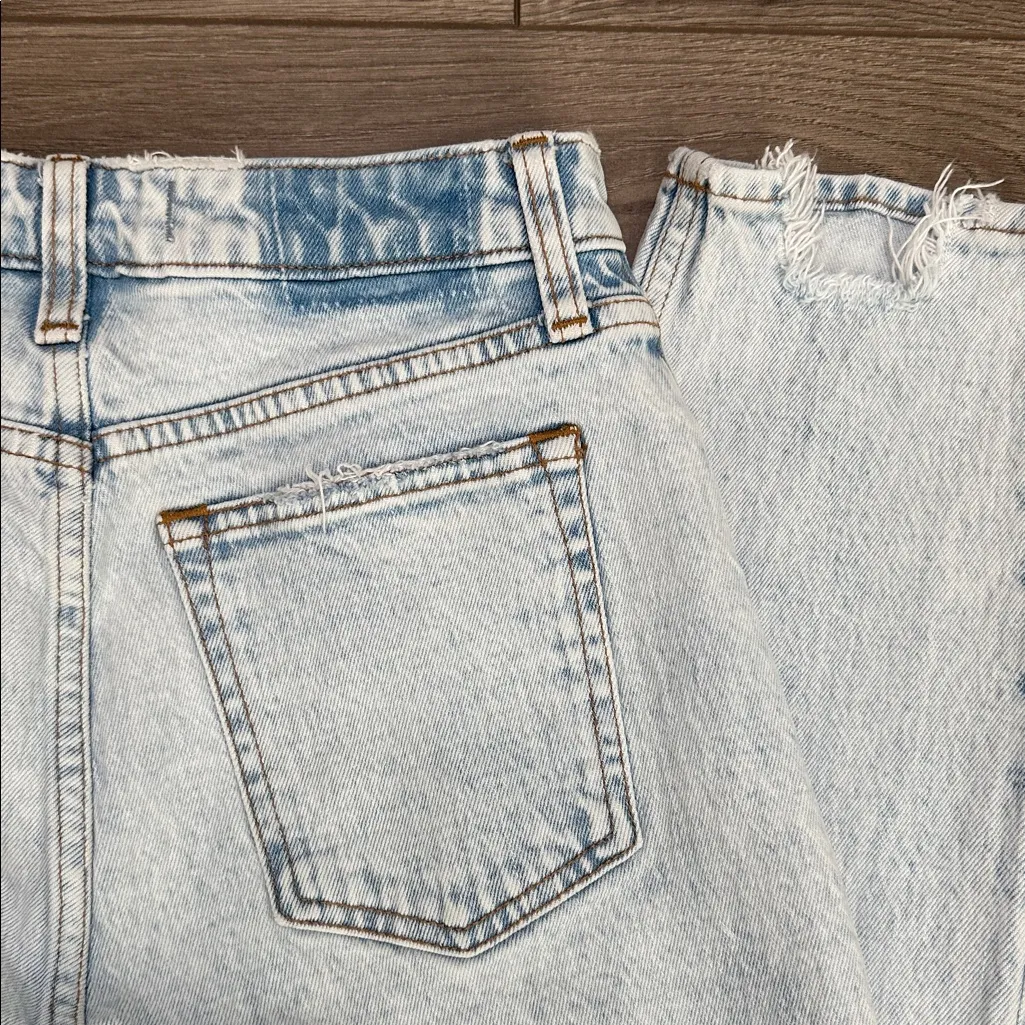 Abercrombie & Fitch The Mom High Rise Crop Stretch Blue Ankle Jeans Size 25 - Image 6