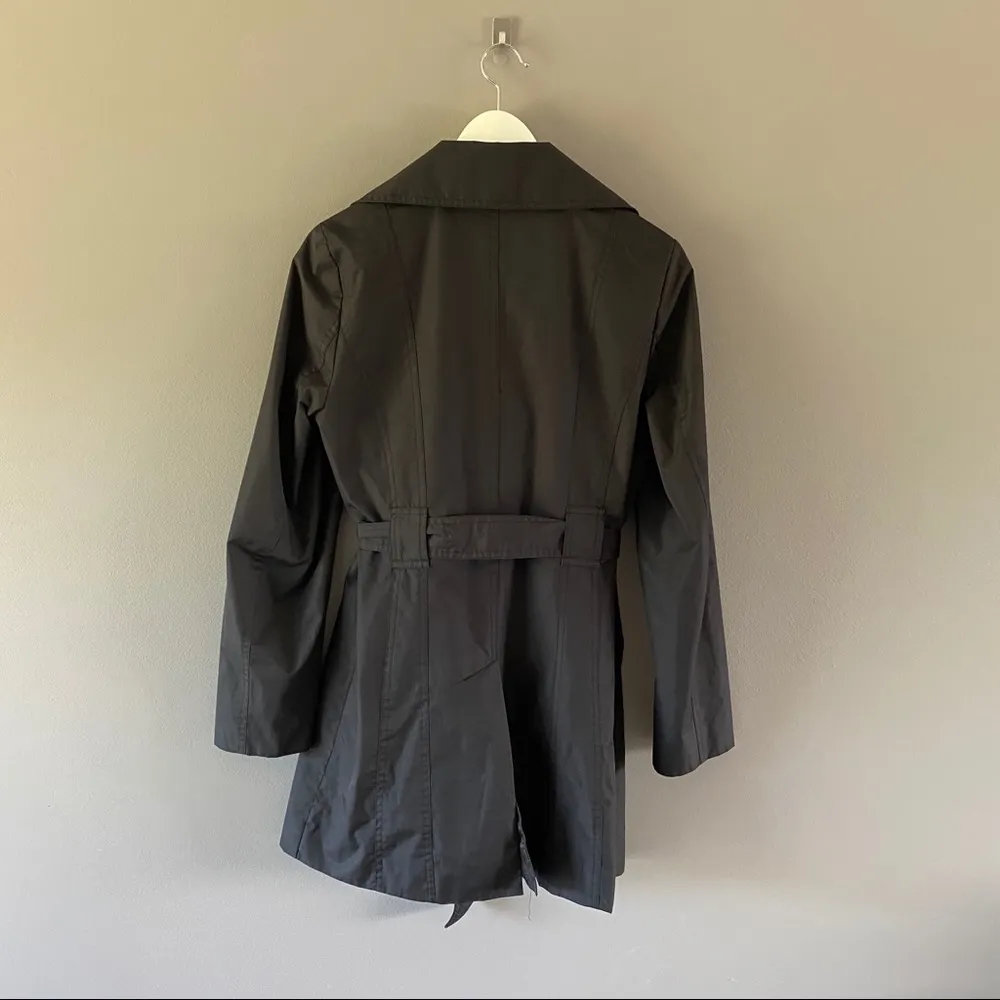 Croft & Barrow Trench Coat Black Sz Small - Image 10