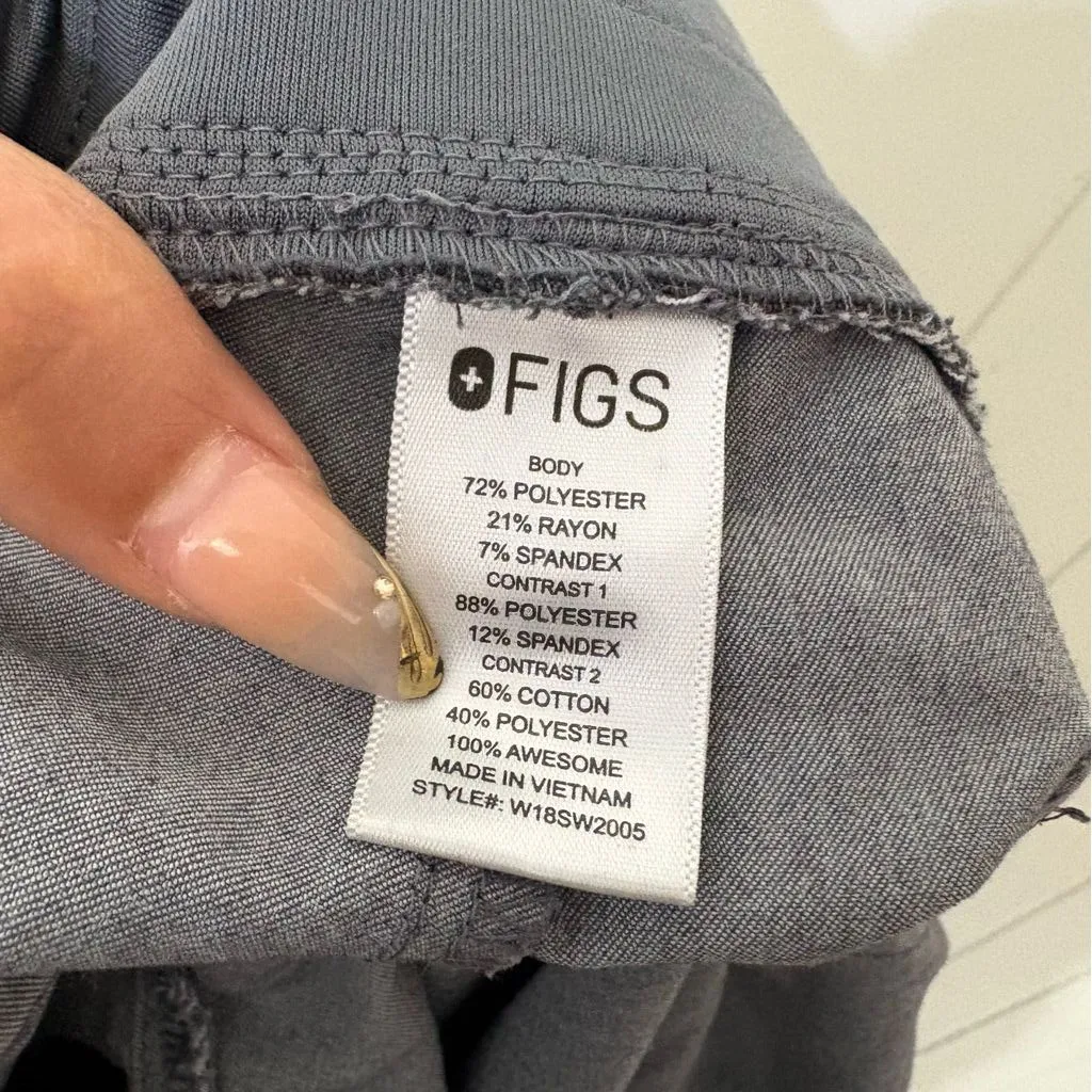 FIGS Zamora 2.0 Jogger Scrub Pants Gray Size M |Athletic Fit Medical Scrubs - Image 8