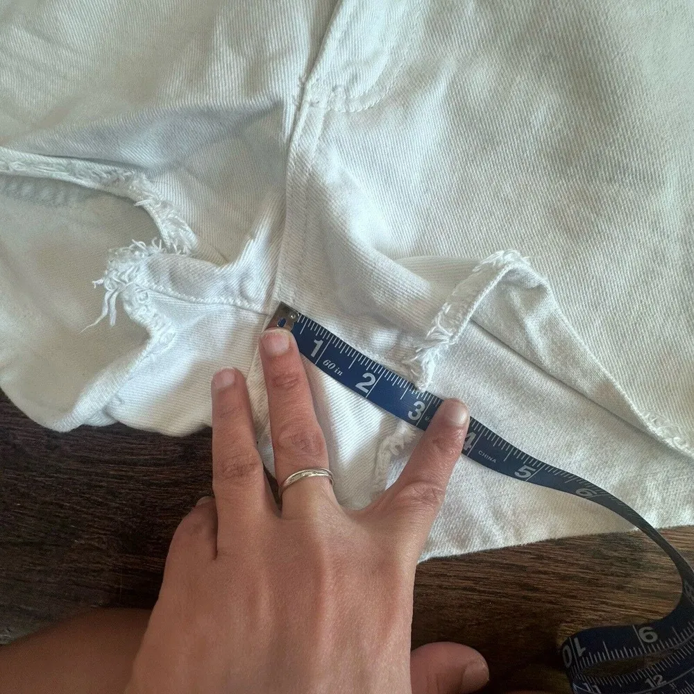 Rag & Bone Hight Rise Jean Shorts White Women's Size 25 U0750 - Image 6