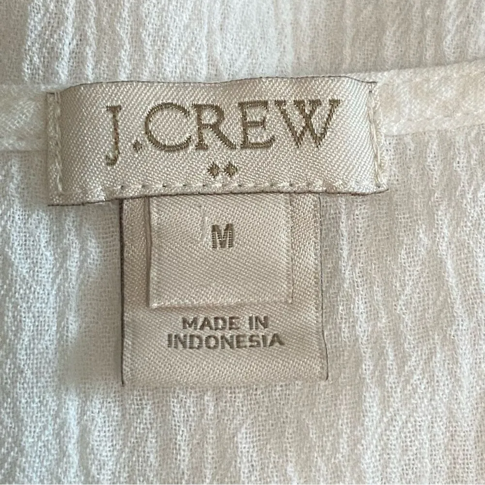 J.Crew 100% Cotton Crepe Fringe  Swimsuit cover-up size Medium - Image 8