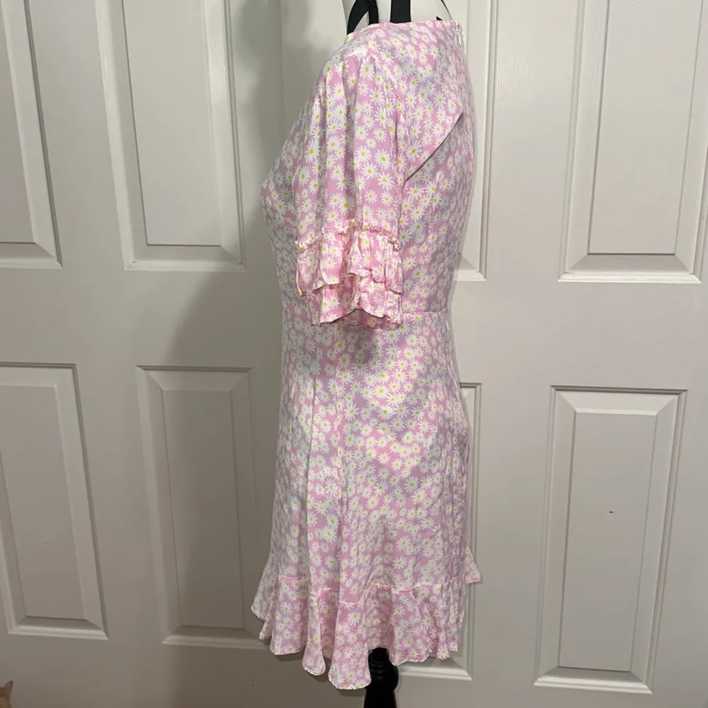 Faithfull the Brand Pink Daisy Print Dress - Image 3