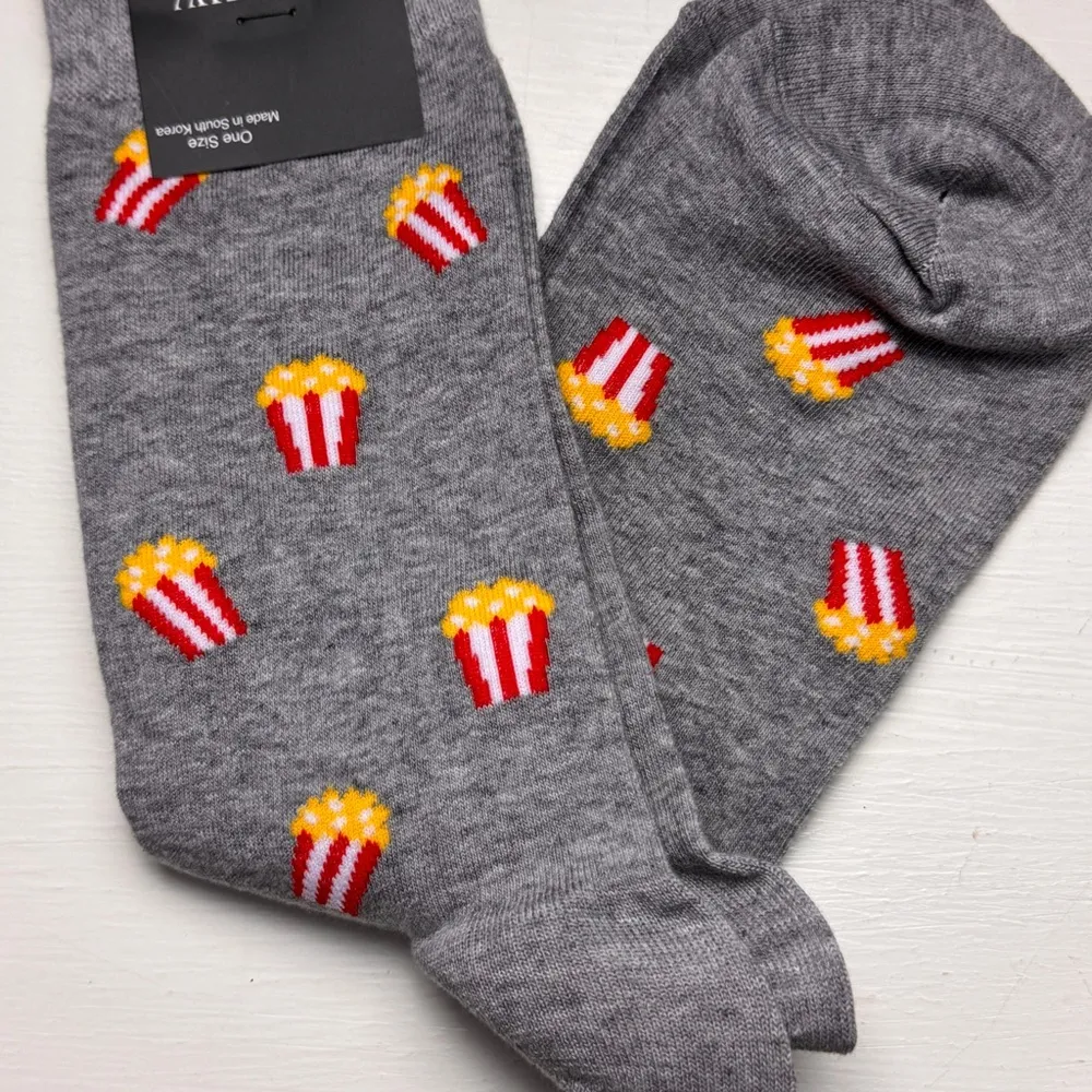 J.Crew Popcorn Graphic Design Theme Style Socks  Sz OS NWT - Image 3