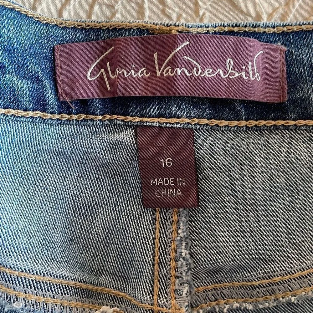 Gloria Vanderbilt Womens Amanda Jeans Denim Stretch Medium Wash Size 16 Short - Image 6