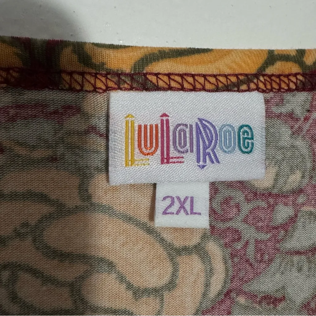 NWT LulaRoe‎ Red/Yellow Julia Dress Size 2XL - Image 6
