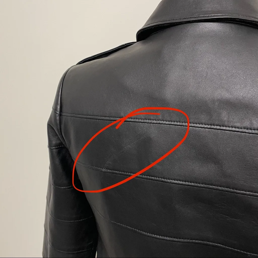 Tory Burch Black Leather Lila Jacket NWT 6 Zipper Closure Layer Seams Lined - Image 14