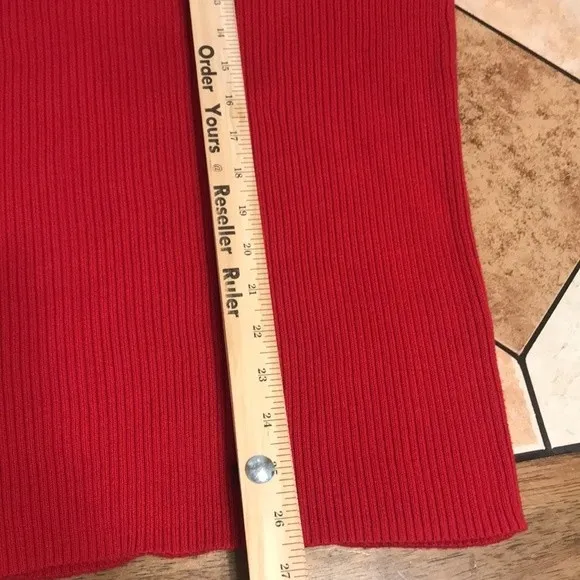 Ralph Lauren polo  jeans red ribbed turtle neck sweater size large cotton y2k - Image 10