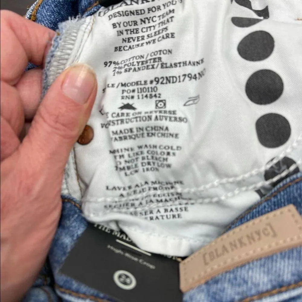 Size 24 Madison Ankle Crop High Rise Straight Jeans After Party NEW - Image 7