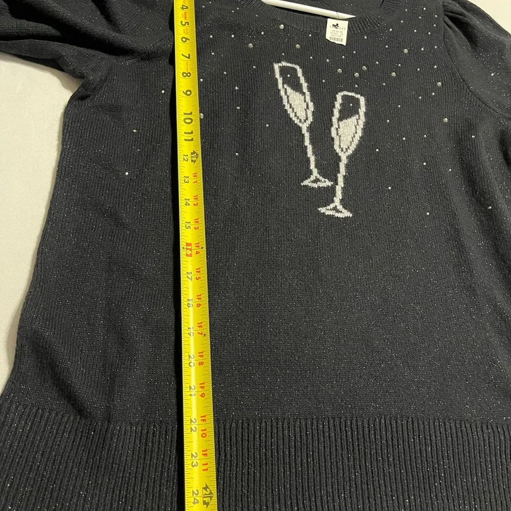 NWT Talbots Block Puff Sleeve Crewneck Pullover Sparking Champagne 1X - Image 6