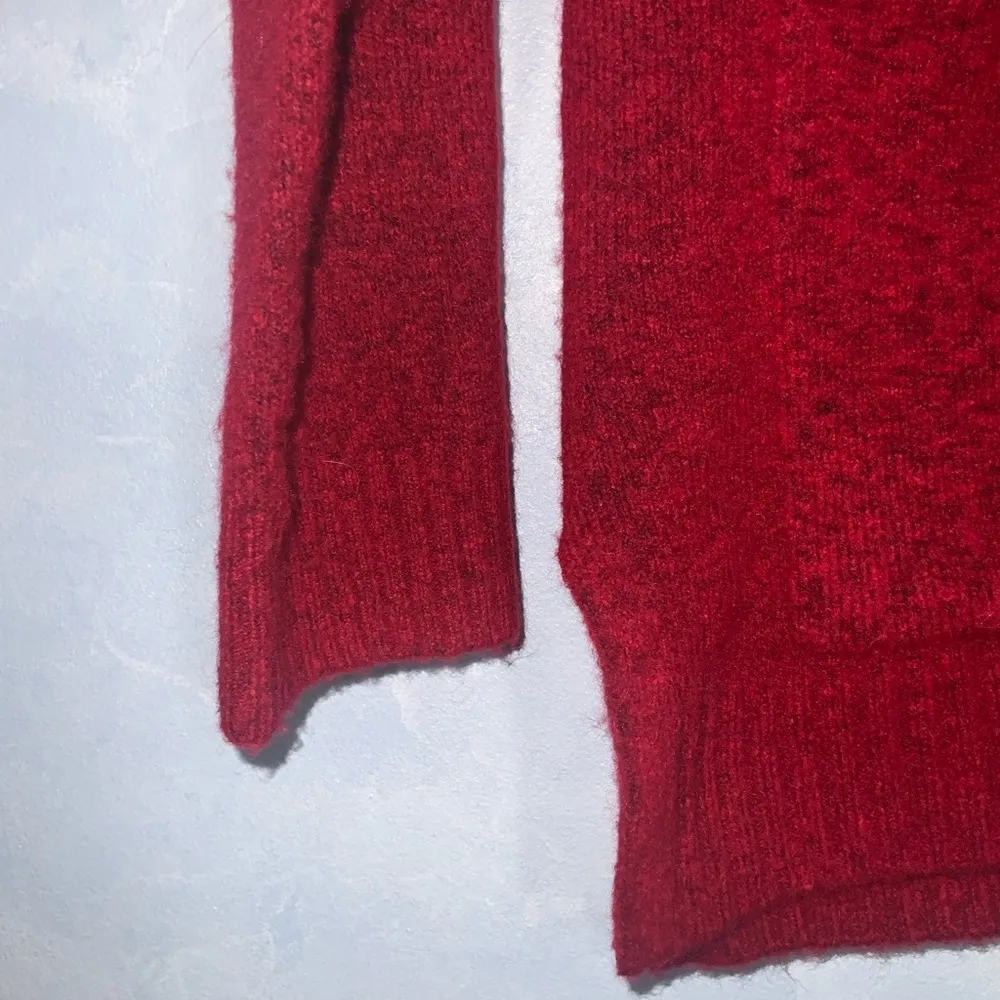 Talbots Red Alpaca Wool Blend Jeweled Buttons Cardigan Sweater Pockets Petite P - Image 6