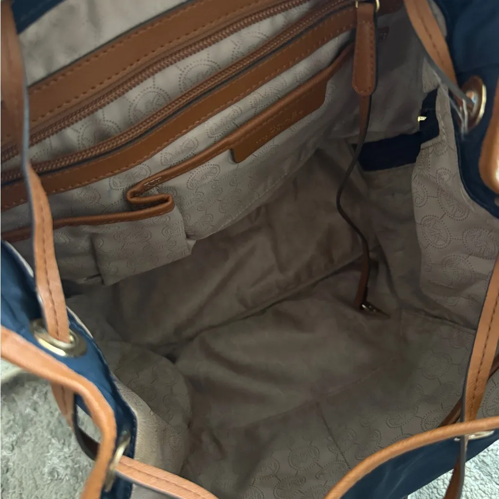 Michael Kors | Navy Blue Nylon Backpack - Image 6