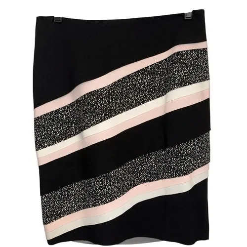 WHITE HOUSE BLACK MARKET Colorblock Tiered Pencil Skirt NWT $110 Size 4‎ - Image 2