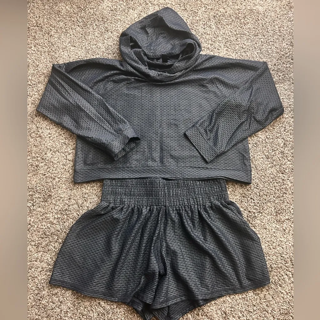 Noli Navy Blue Two-Piece Lounge Set Hoodie & Shorts Size M/L - Image 14