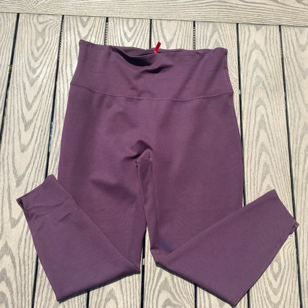 Spanx micro rib knit control top skimmer leggings purple 2X - Image 8