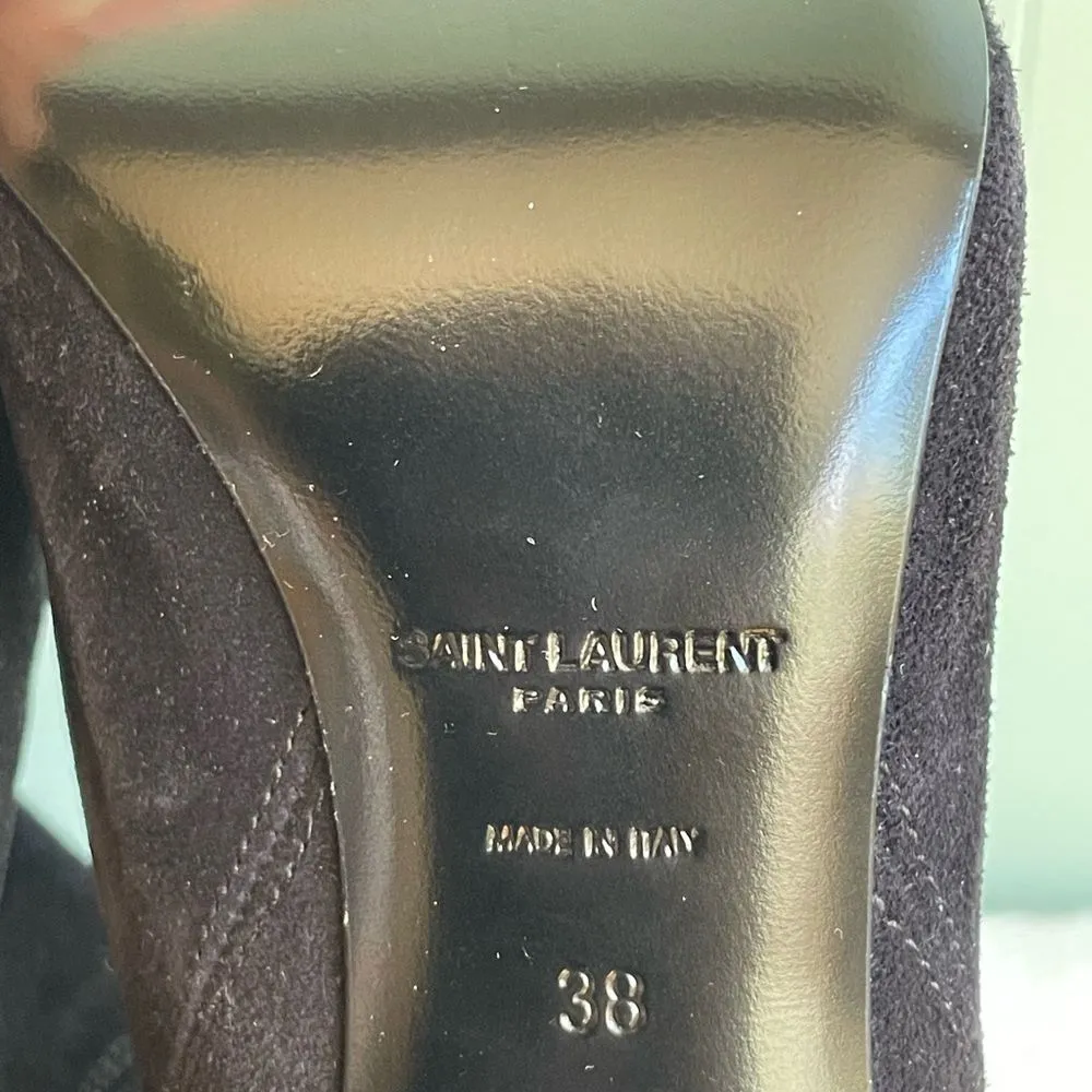 NWOB Saint Laurent / YSL Paris Western Suede Ankle Boots Sz 38 - Image 13