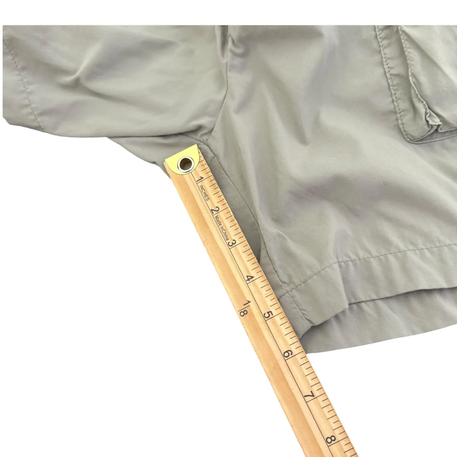 L.L.Bean Women's‎ Nylon Hiking Shorts Green Lightweight Belted Outdoor Small - Image 9