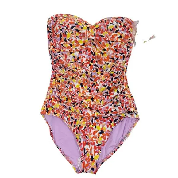 Anne Cole NWT‎ $108 Women's Twist Front Shirred One Piece Swimsuit 8 M - Image 2