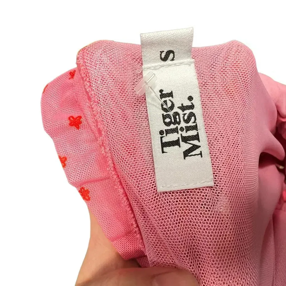 Tiger Mist Toronto Mini Dress Pink Red Floral Print Ruched Size Small‎ - Image 11