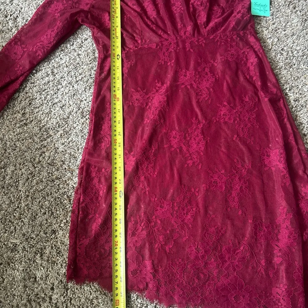 Fredrick’s Of Hollywood Deep Red Off Shoulder Nighty NWT - Image 3