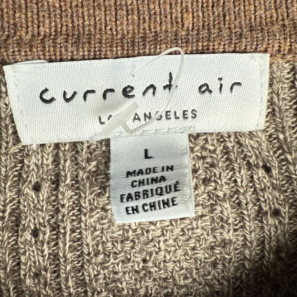 Current Air Womens Polo Sweater NWOT Brown 100% Cotton Size L Academia - Image 4