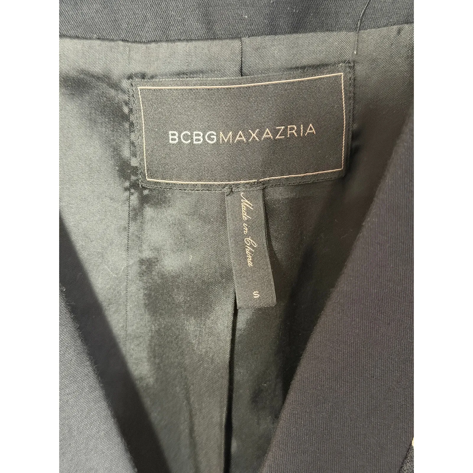 BCBGMAXAZRIA Andres Black Floral Print Blazer Jacket Women's Size S Career Bold - Image 8