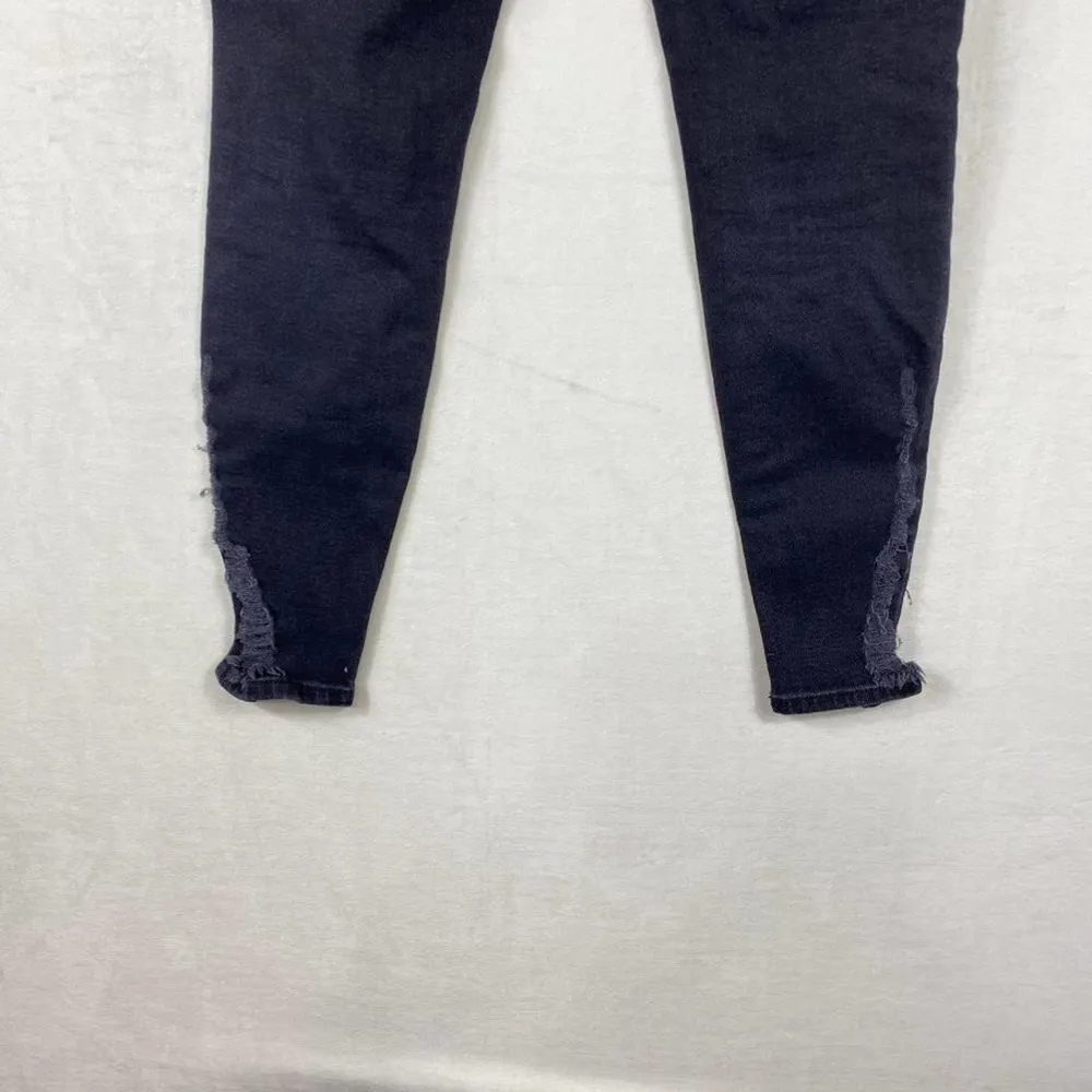 Free People Black Distressed/Ripped/Grunge High Waist Crop Skinny Jeans-26 - Image 62