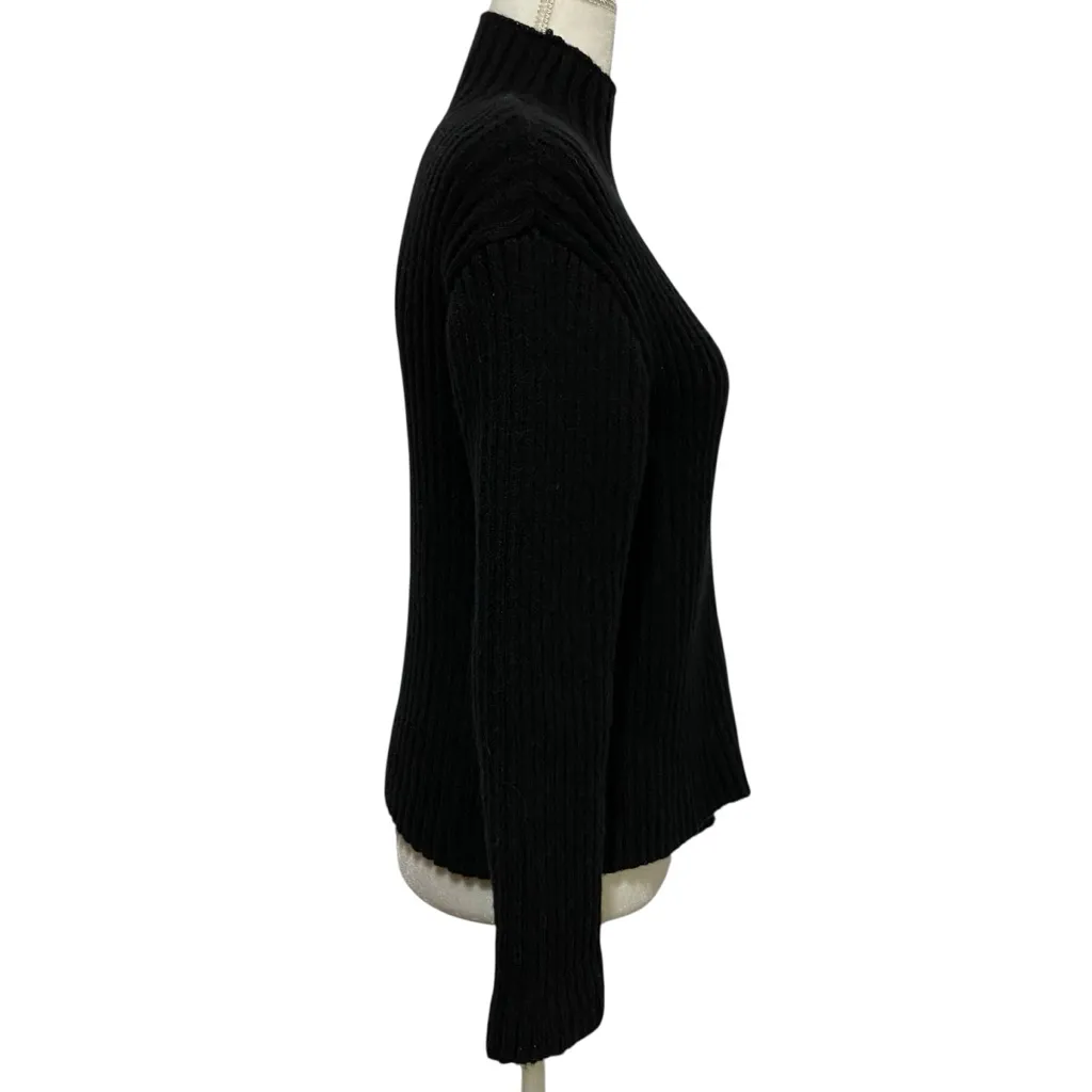 Steve Madden Black Ribbed Turtleneck Sweater - Image 4