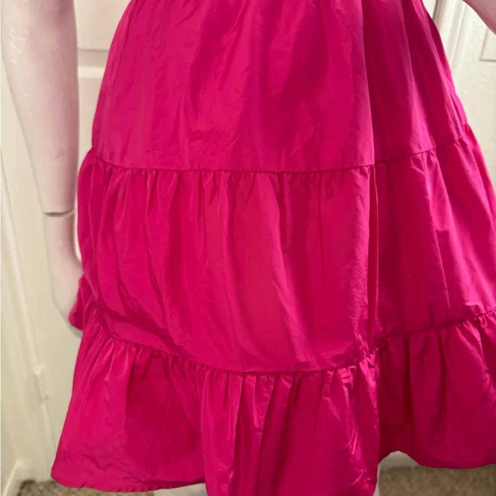 Sunday Best Martine Poplin Dress Womens Small Pink Fit & Flare #329 - Image 6