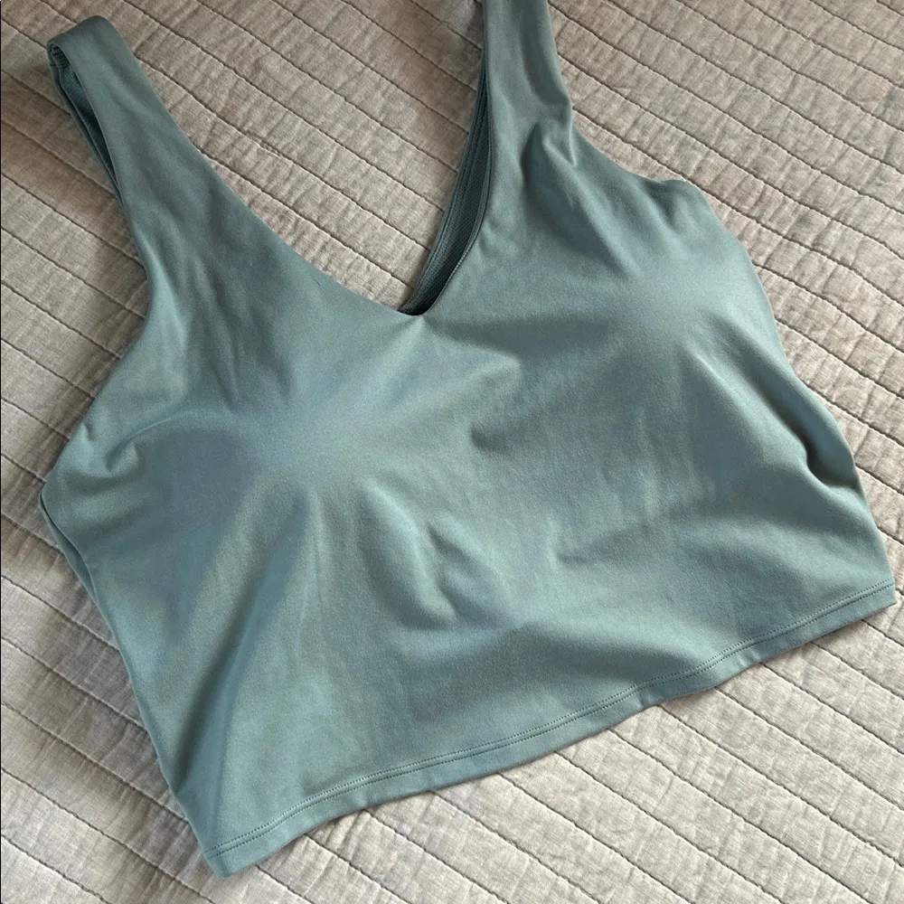 Target All in motion flex padded sporty slate blue v neck crop tank top XL​ - Image 2