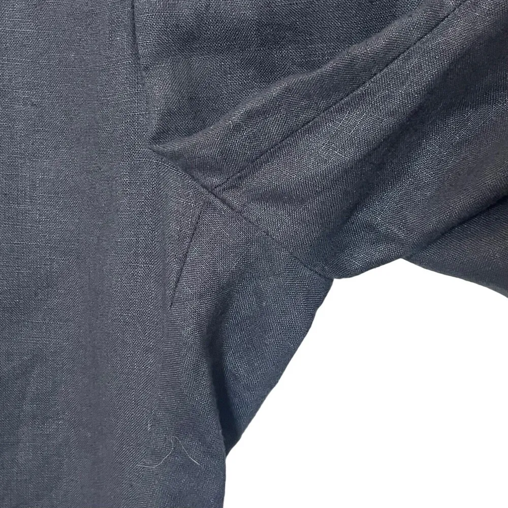 VINCE Tailored Black Linen Mid Rise Slouchy Joggers Pants Women’s Size 4 - Image 7