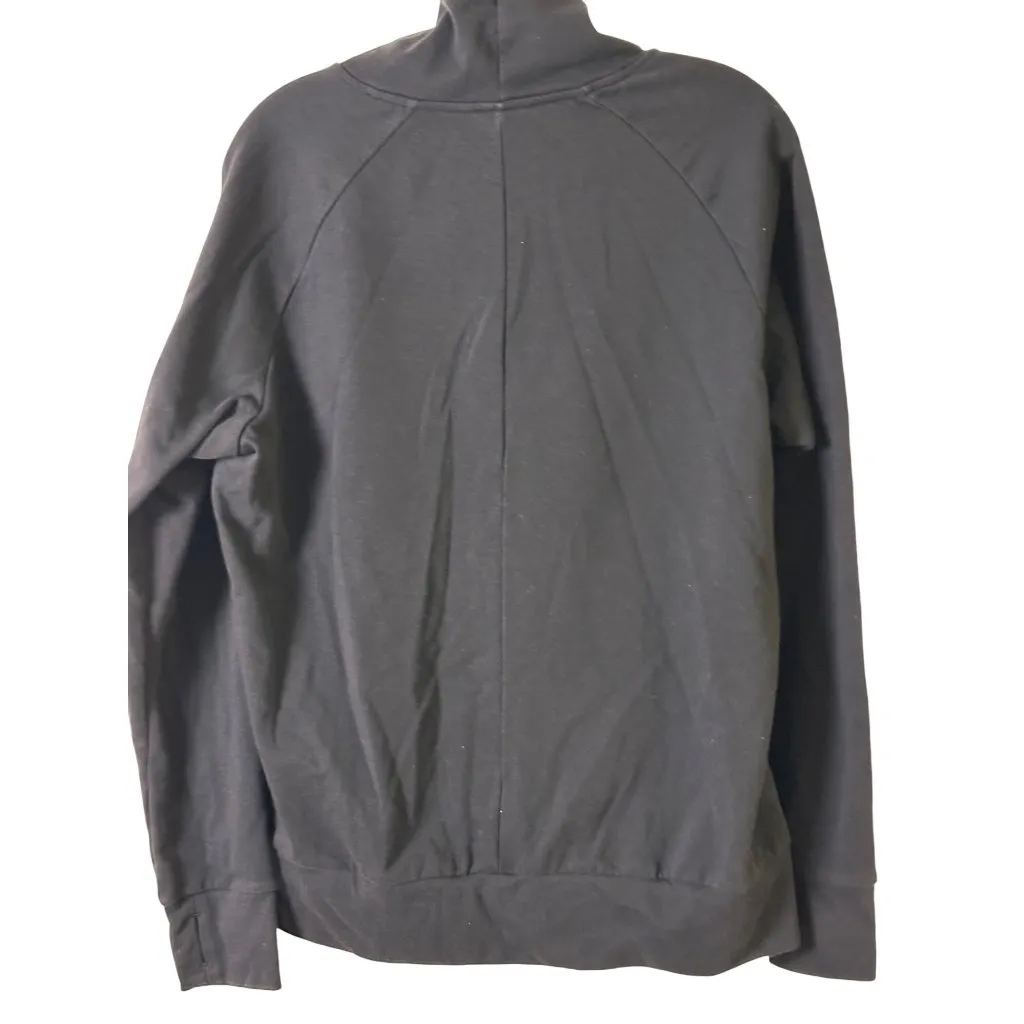 Adidas XL Womens Black Pullover Sweatshirt Comfy Raglan Long Sleeves Casual Wear - Image 2