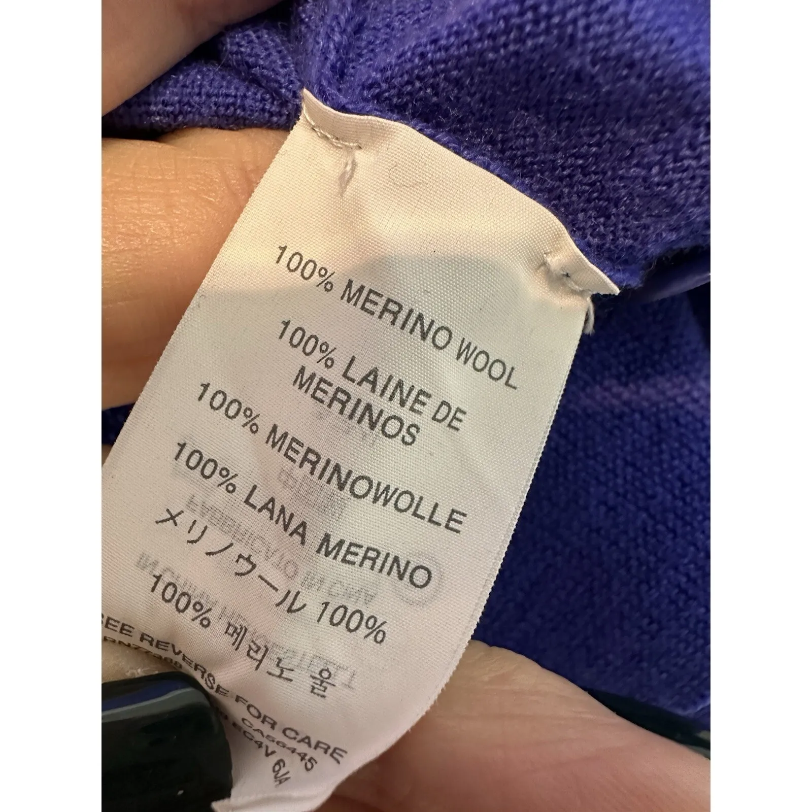 J. Crew Merino Wool Cardigan Periwinkle Blue Button Down Sweater Size Large EUC - Image 4