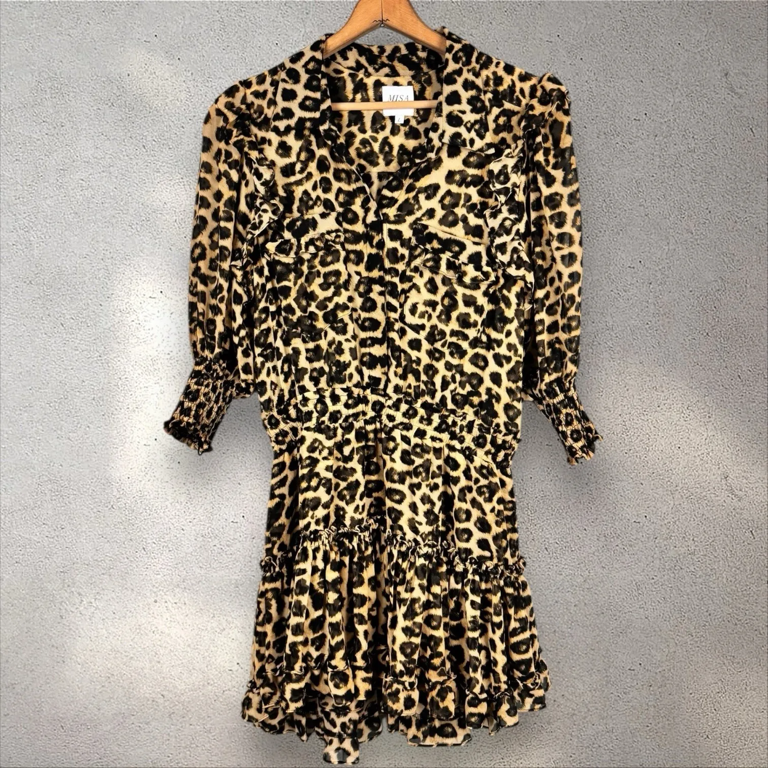 Misa Los Angeles‎ X Revolve Lillian Mini Dress In Misa Cat Leopard Sz L - Image 5