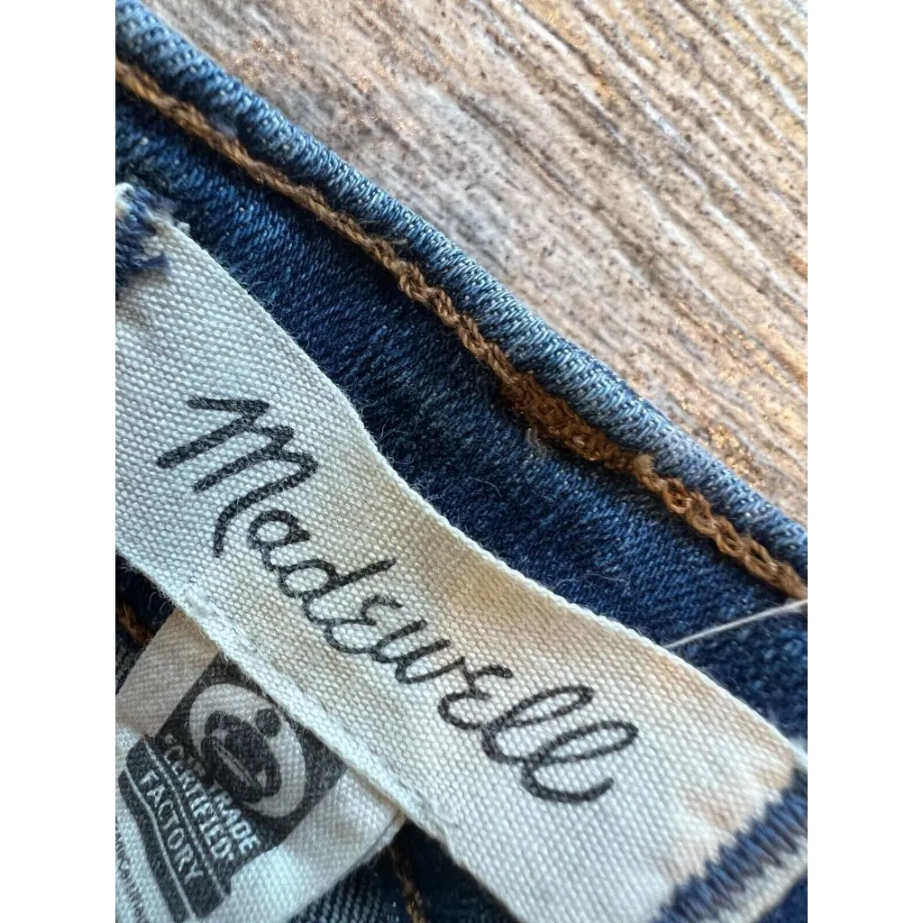 Madewell Denim Jeans Stovepipe size 29‎ Jean Frayed Stretch Womens Raw Hem - Image 4