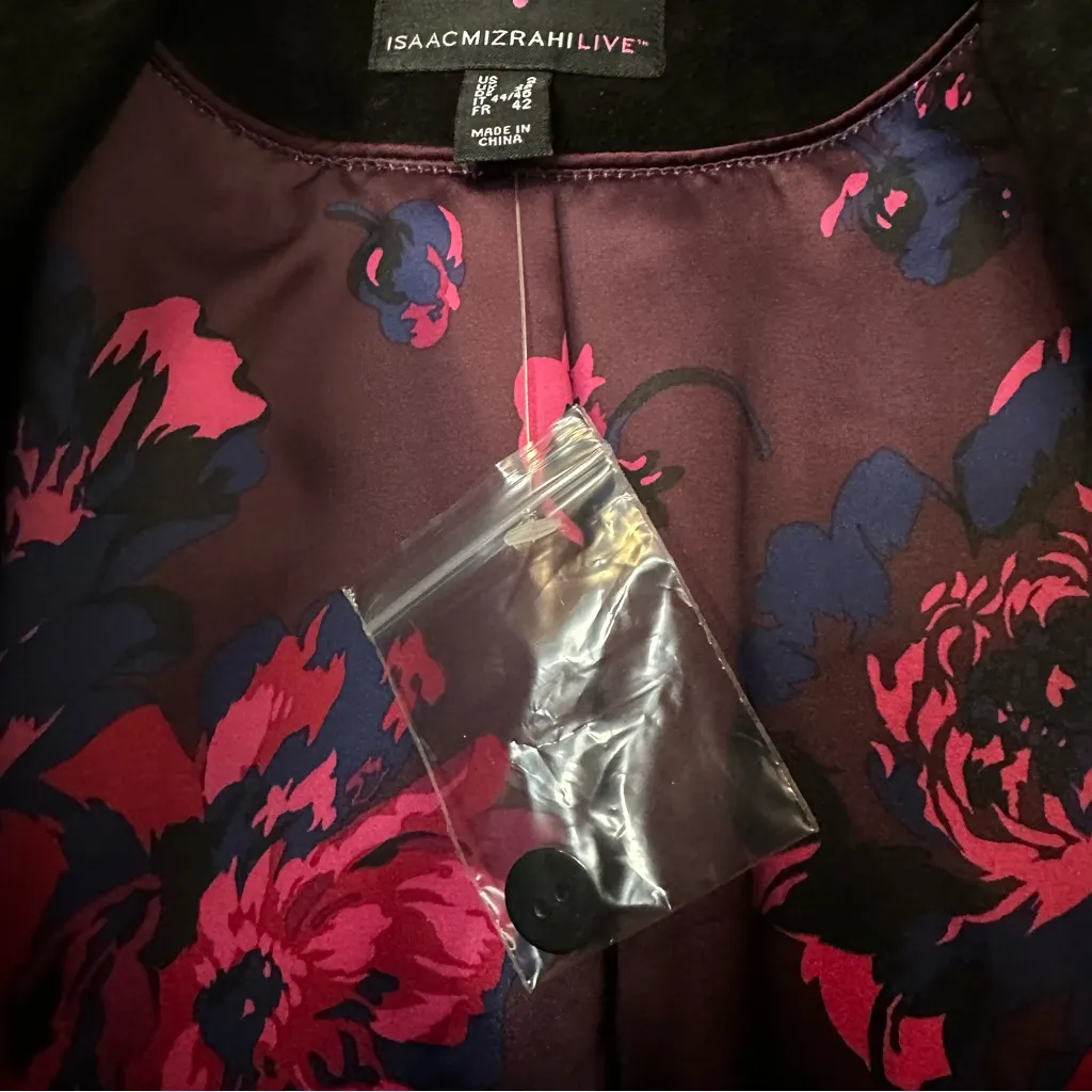 Isaac Mizrahi Suede Zip Front Moto Jacket New Womens 8 Black - Image 5