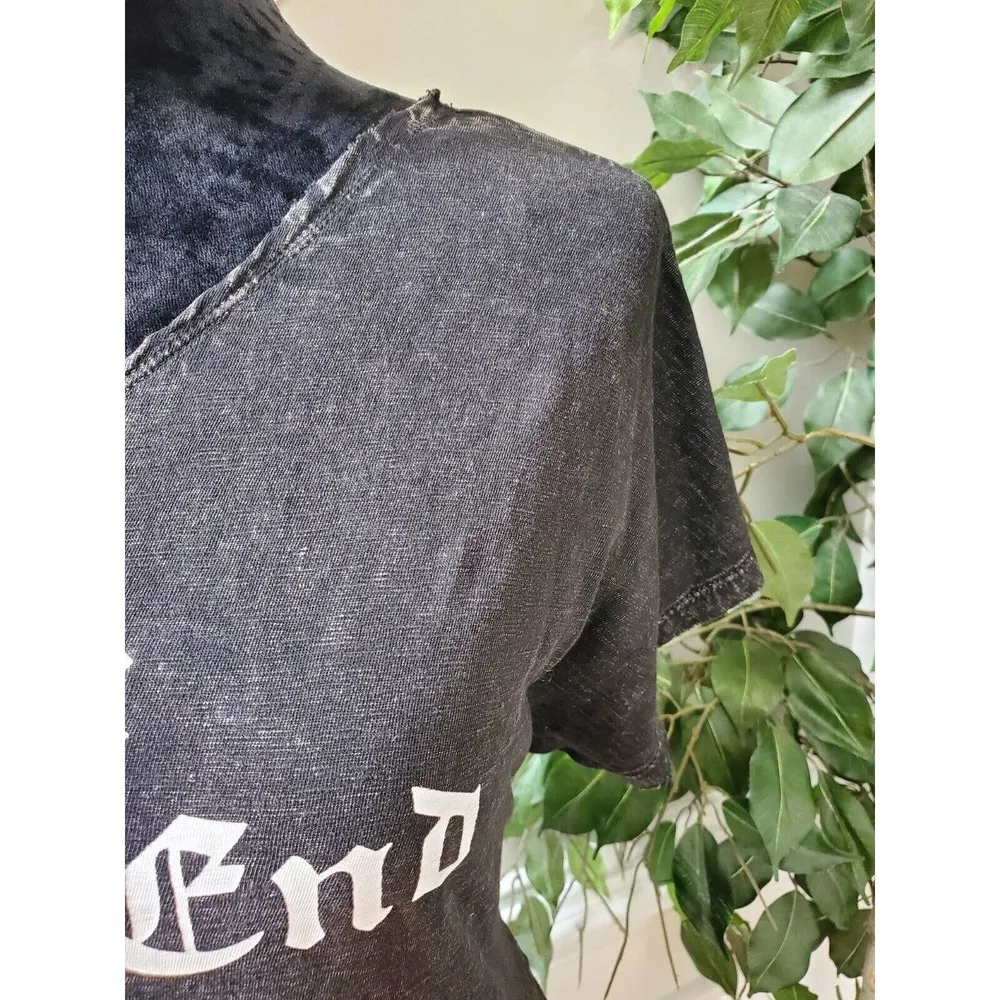 Forever 21 Women Solid Black Cotton One Shoulder Off Pullover Blouse Size Small - Image 5