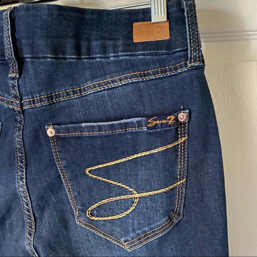 Seven7 size 10 blue jeans high-rise skinny tummyless. - Image 8