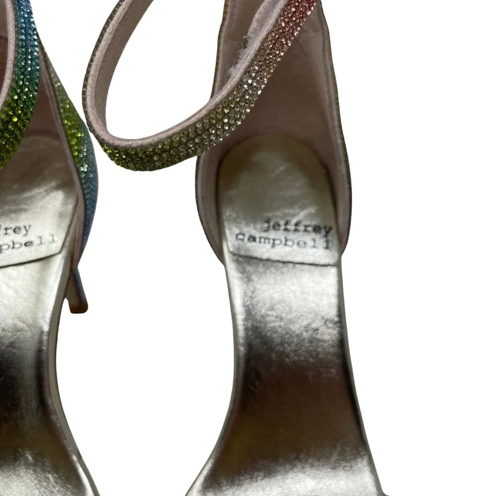 Jeffrey Campbell Solitair Pump in Pastel Multi crystal embelished sz 8 - Image 5